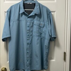 Wrangler Men's Blue Outdoor Utility Short Sleeve Shirt Size XXL